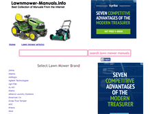 Tablet Screenshot of lawnmower-manuals.info